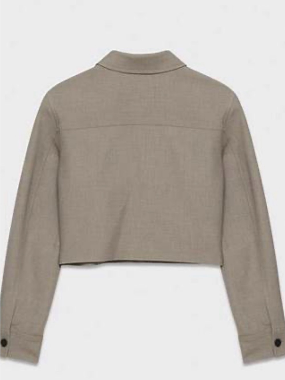 Aritzia Wilfred Cropped Button-Front Jacket in Nomad Taupe company NWT - Picture 2 of 6